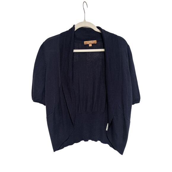 Ellen Tracy Jackets & Blazers - Ellen Tracy Navy Blue Short Sleeve Cardigan Medium